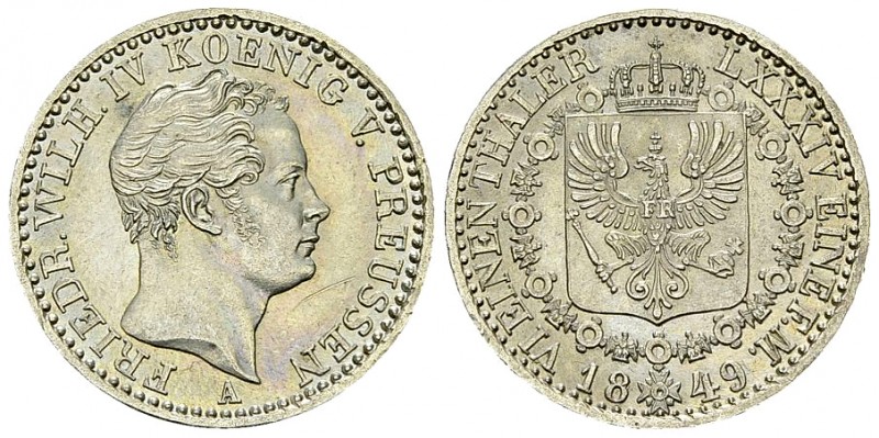 Preussen, AR 1/6 Taler 1849 A 

Preussen. Friedrich Wilhelm VI. (1840-1861). A...