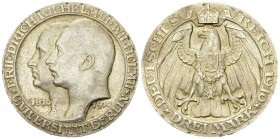 Preussen, AR 3 Mark 1910 A 

Deutschland, Preussen. Friedrich Wilhelm II (1786-1797). AR 3 Mark 1910 A (33 mm, 16.62 g), anlässlich des 100-jährigen...