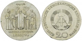 DDR, AR 20 Mark 1979, Lessing 

Deutsche Demokratische Republik DDR. AR 20 Mark 1979 (20.94 g). Lessing.
AKS 834.

Vorzüglich bis unzirkuliert.