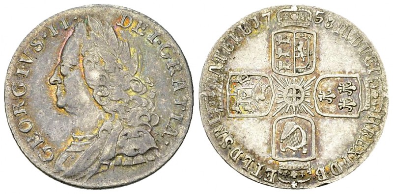 George II AR Sixpence 1758 

Great Britain. George II (1727-1760). AR Sixpence...