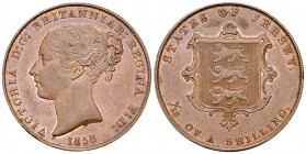 Jersey AE 1/13 Shilling 1858 

Jersey. Victoria. AE 1/13 Shilling 1858 (17.79 g).
S. 7001.

Almost uncirculated.