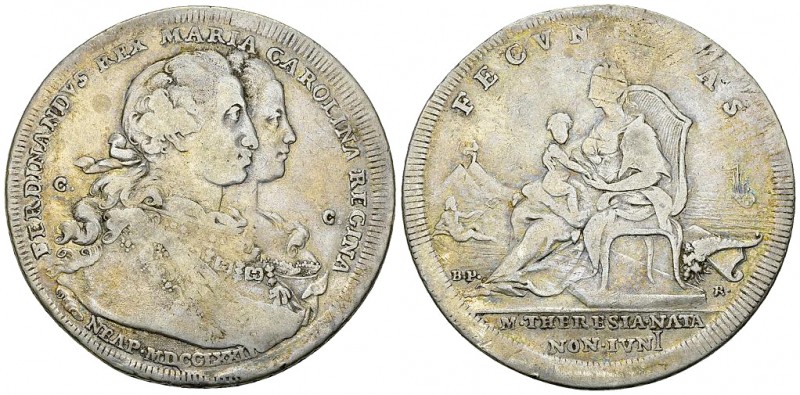 Ferdinando IV di Borbone, AR Piastra 1772, rara 

Italia. Napoli. Ferdinando I...