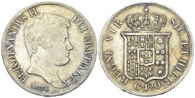 Ferdinando II, AR 120 Grana 1836 

Napoli. Ferdinando II. AR 120 Grana 1836 (37 mm, 27.37 g).
KM 325.

Quasi BB.