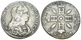 Honoré III AR 3 Sols 1734 

Monaco. Honoré III (1732-1795). AR 3 Sols 1734 (25 mm, 4.20 g).
KM 85.

Very fine.