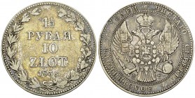 Poland AR 10 Zlotych 1836 MW, Warsaw 

Poland /Russia. Nicholas I. 1 1/2 Rouble = 10 zlotych 1836 MW (40 mm, 31.19 g), Warsaw.
Bitkin 1132.

Very...