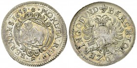 Bern, AR 20 Kreuzer 1659 

Schweiz, Bern. AR 20 Kreuzer 1659 (4.72 g).
HMZ 2-194c.

Leichte Prägeschwächen, sonst gutes vorzüglich.
