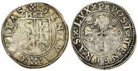 Genf, AR 3 Sols 1563 

Schweiz. Genf /Genève, Stadt. AR 3 Sols 1563 (28 mm, 3.88 g).
 HMZ 2-301i.

Gutes sehr schön.