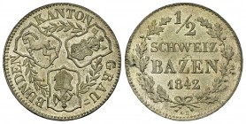 Graubünden, BI 1/2 Batzen 1842 

Schweiz. Graubünden, Kanton. BI 1/2 Batzen 1842 (2.06 g).
HMZ 2-606e.

Gutes vorzüglich.

Aus der Slg. Horn....