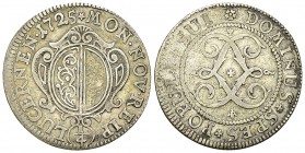 Luzern, AR 1/4 Gulden 1725 

Schweiz, Luzern. AR 1/4 Gulden 1725 (24 mm, 2.71 g). 
HMZ 2-658a. 

Sehr schön.
