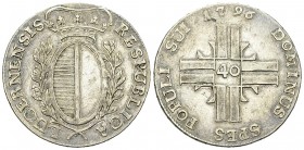 Luzern, AR 1/4 Taler 1796 

Schweiz, Luzern. AR 1/4 Taler 1796 (28-29 mm, 7.25 g). 
HMZ 2-654e.

 Gutes sehr schön.