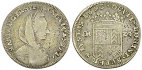 Neuenburg, AR 20 Kreuzer 1695 

Schweiz. Neuenburg/Neuchâtel. Marie de Nemours (1694-1707). AR 20 Kreuzer 1695 (26 mm, 4.56 g).
HMZ 2-694b.

Schö...