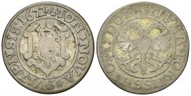 Schwyz, AR Örtli 1672 

Schweiz, Schwyz, Kanton. AR Örtli (4 Batzen) 1672 (29 mm, 4.56 g). HMZ 2-791b. 

Fein getönt und schön bis sehr schön....