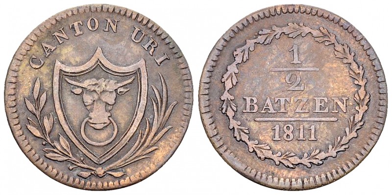 Uri, BI Halbbatzen 1811 

Schweiz, Uri. BI Halbbatzen 1811 (1.90 g).
HMZ 2-99...