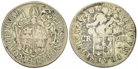 Wallis, AR 20 Kreuzer 1710 

Schweiz, Wallis, Bistum Sitten. AR 20 Kreuzer 1710 (22 mm, 4.54 g). HMZ 2-1064b. 

Schön.