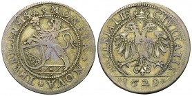 Zürich, AR Dicken 1629 

Schweiz, Zürich. AR Dicken 1629 (30-31 mm, 8.79g). 
HMZ 2-1148e.

Fast sehr schön.