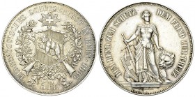 Bern, AR 5 Franken 1885, Eidg. Schützenfest 

Schweiz, Eidgenossenschaft. Bern. AR 5 Franken (Schützentaler) 1885 (24.92 g), auf das Eidgenössische ...