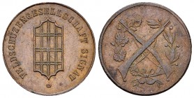 Signau, AE Schützenjeton o.J. 

Schweiz, Eidgenossenschaft. Bern, Signau. AE Schützenjeton o.J. (20 mm, 2.75 g).
Richter, Schützenjetons 135a.

S...