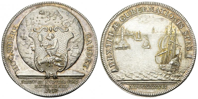 Bern, AR Sechszehnerpfennig 1737 

Schweiz, Bern. AR Sechszehnerpfennig des Äu...