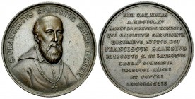 Genf/Annecy, AE Medaille 1865, Franz v. Sales 

Schweiz/Frankreich. Genf/Annecy. AE Medaille 1865 (34 mm, 16.56 g), auf Franz von Sales (1567-1622)....