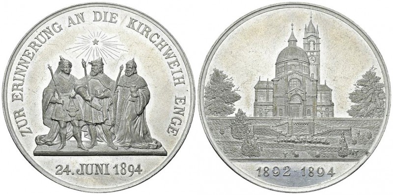 Zürich, Alu Medaille 1894, Kirchweih-Feier in Zürich Enge 

Schweiz, Zürich. A...