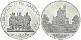 Zürich, Alu Medaille 1894, Kirchweih-Feier in Zürich Enge 

Schweiz, Zürich. Aluminium-Medaille 1894 (50 mm, 15.51 g), auf die Kirchweih-Feier in Zü...