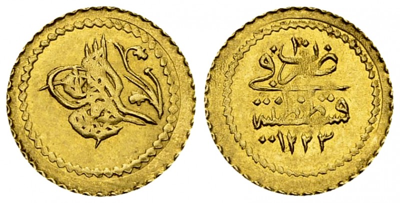 Mahmud II AV 1/4 Zeri Mahbub AH 1223/10 

Ottoman Empire. Mahmud II (AH 1223-1...