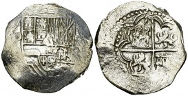 Philip III AR 8 Reales, Nuestra Señora de Atocha 

Bolivia. Philip III (1598-1621). AR Shipwreck Cob 8 Reales (37-39 mm, 26.46 g), Potosi.
 KM 10....