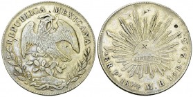Mexico AR 8 Reales 1874 Pi, Chinese countermarks 

Mexico, Republic. AR 8 Reales 1874 Pi MH (26.83 g), San Luis Potosì. With Chinese countermarks.
...