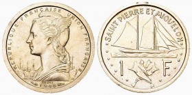 St. Pierre & Miquelon CU-NI Essai de Franc 1948 

St. Pierre & Miquelon, French. Quatrième République (1947-1959). CU-NI Essai de Franc 1948 (22 mm,...