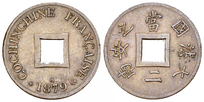 Conchinchina AE 1 Sapèque 1879 A, Paris 

Conchinchina. AE 1 Sapèque 1879 A (2...
