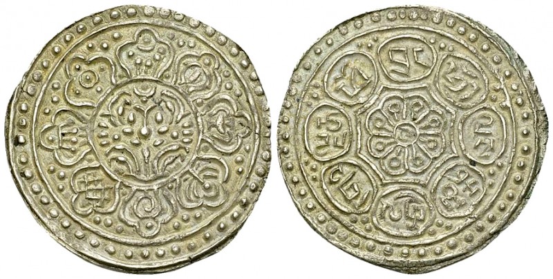 Tibet AR Tangka n.d. 

Tibet. AR Tangka (1 1/2 Sho) n.d. (28 mm, 4.62 g).

E...