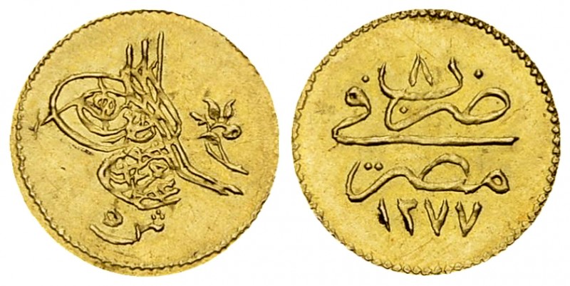 'Abd al-'Aziz AV 5 Kurush AH 1277/3 

Ottoman Empire. 'Abd al-'Aziz (AH 1277-1...