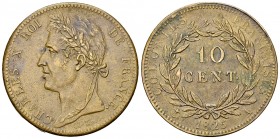 Charles X AE 10 Centimes 1825 A, French colonies 

France, Charles X. AE 10 Centimes 1825 A (19.58 g), Paris. For circulation in Guiana and Senegal....