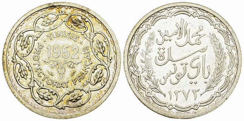 Tunisia AR 10 Francs 1952 

Tunisia. French protectorate. AR 10 Francs 1952 (2...