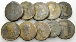 Lot of 10 large Roman AE coins 

Lot of 10 (ten) large Roman AE coins.

Fine/fair. (10)

Lot sold as is, no returns.