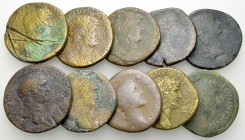 Lot of 10 Roman imperial AE sestertii 

Lot of 10 (ten) Roman imperial AE sestertii, 2nd century AD.

Fair to fine. (10)

Lot sold as is, no ret...