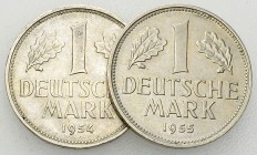Deutschland, Lot von 2 1 Mark 

Deutschland, Bundesrepublik. Lot von 2 (zwei) 1 Mark:

1954 F
1955 F

Seltenere Münzzeichen. Vorzüglich. (2)
...