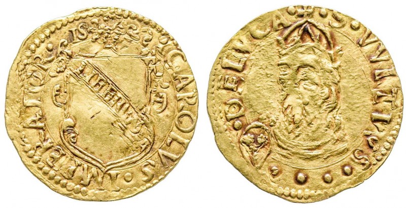 Lucca, Repubblica 1369-1799
Scudo d'oro del Sole, 1552, AU 3.31 g.
Ref : MIR 185...