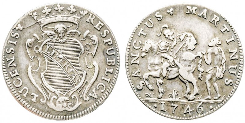 Lucca, Repubblica 1369-1799
S. Marino da 15, 1746 (6 su 5), AG 5.5 g.
Ref : MIR ...
