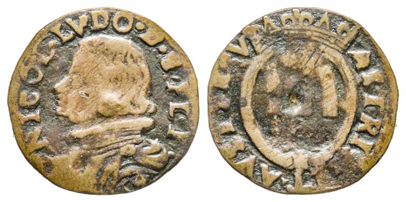 Piombino, Niccolo' Ludovisi, Principe 1634-1665
Quattrino, Cu 0.73 g.
Ref : MIR ...