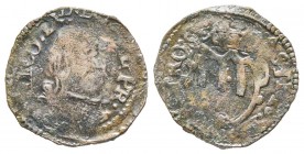 Piombino, Niccolo' Ludovisi, Principe 1634-1665
Quattrino, Cu 0.79 g.
Ref : MIR 370/3
Conservation : TTB