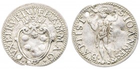 Firenze, Francesco I de' Medici 1574-1587
Mezzo Giulio, 1583, AG 1.31 g.
Ref : MIR 193/3, CNI 140, Pucci 24
Conservation : troué sinon TTB.