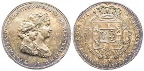 Carlo Ludovico di Borbone reggenza di Maria Luigia, 1803-1807
Mezzo scudo da 5 Lire (Mezza dena), 1803, AG 19.71 g.
Ref : MIR 426/1 (R2), Pucci 13 
Co...