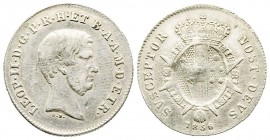 Firenze, Leopoldo II di Lorena 1824-1859
Paolo, II serie, 1856, AG 2.08 g.
Ref : MIR 457/5, CNI 109, Pucci 25
Conservation : TTB