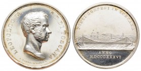Firenze, Leopoldo II Lorena, 1824-1859. 
Medaglia in argento, 1836, AG 14.68 g. 29.8 mm opus A. Fabris 
Avers : LEOPOLDO II - G D DI TOSCANA. Testa a ...