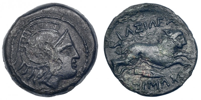 TRACIA. Lisímaco. AE 21 mm (306-281 a. C.). R/ León saltando a der. AE 4,35 g. C...