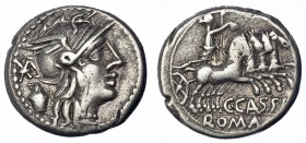 CASSIA. Denario. Roma (126 a. C.). FFC-554. SB-1. MBC.
