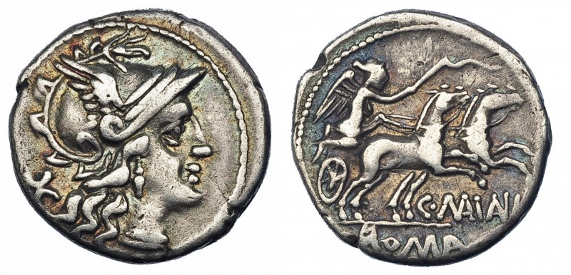 MAENIA. Denario. Roma (153 a.C.). FFC-832. SB-1. MBC.