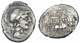 RUBRIA. Denario. Roma. (87 a.C.). FFC-1093. SB-3. MBC.