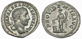ALEJANDRO SEVERO. Denario. Roma (231-235). R/ La Providencia a izq. RIC-250. SB-501a. R.B.O. EBC-.